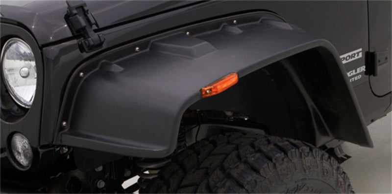 Rampage 2007-2018 Jeep Wrangler(JK) Comes With Black Bolts FX-Flat Style Fender Flares - Black