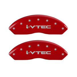 MGP 4 Caliper Covers Engraved Front & Rear i-Vtec Red finish silver ch