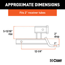 Load image into Gallery viewer, Curt Multi-Use Ball Mount (2in Shank 7500lbs 5-13/16in Rise 1in Ball Hole)