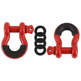 Mishimoto Borne D-Ring Shackle Set Red