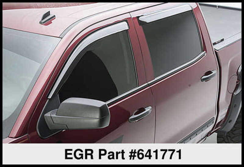 EGR 14+ Chev Silverado Crew Cab Tape-On Window Visors - Set of 4 (641771)