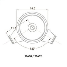 Load image into Gallery viewer, Spectre Low Profile Air Box 14in. OD x 5-13/32in. H / 120 Degree Inlet - Chrome