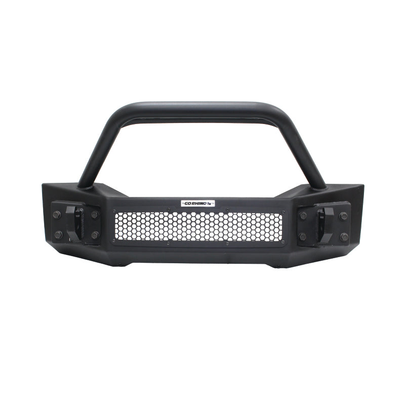 Go Rhino 07-20 Jeep Wrangler JL/JLU/JK/JKU/Gladiator JT Rockline Front Stubby Bumper w/ Overrider - GTR Auto