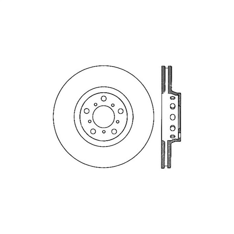 Stoptech 00-03 BMW M5 (E39) Front Right Premium High-Carbon Cryo Rotor