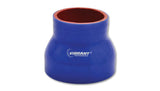 Vibrant 4 Ply Reinforced Silicone Transition Connector - 1.5in I.D. x 2in I.D. x 3in long (BLUE)