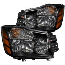 Load image into Gallery viewer, ANZO 2004-2007 Nissan Armada Crystal Headlights Black