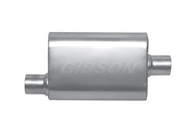 Load image into Gallery viewer, Gibson MWA Superflow Offset/Center Oval Muffler - 4x9x14in/3in Inlet/3in Outlet - Stainless
