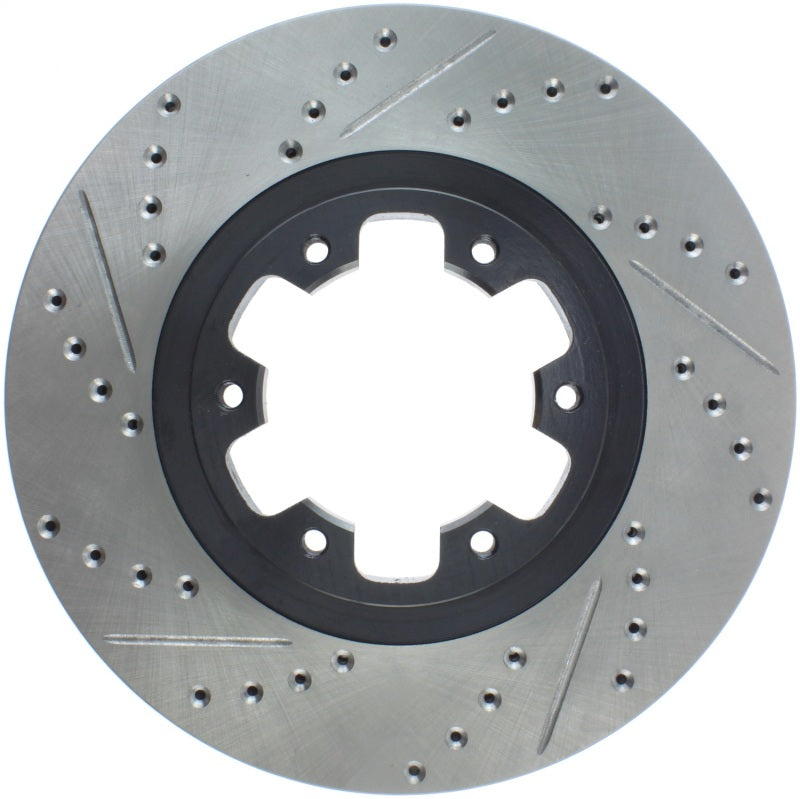 StopTech 98-03 Infiniti QX4/QX56 / 12/98-04 Nissan Pathfinder Slotted & Drilled Right Front Rotor