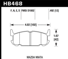 Load image into Gallery viewer, Hawk 01-05 Mazda Miata 1.8L Base Pads Only Rear ER-1 Brake Pads