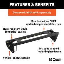 Load image into Gallery viewer, Curt 20-22 Chevrolet Silverado 2500/3500 HD 6.75ft Bed Double Lock EZr Gooseneck Install Brackets