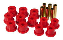 Load image into Gallery viewer, Prothane 81-87 GM K30 Rear Spring &amp; Shackle Bushings (w/ 1.5in OD Frame Shackle Bush) - Red