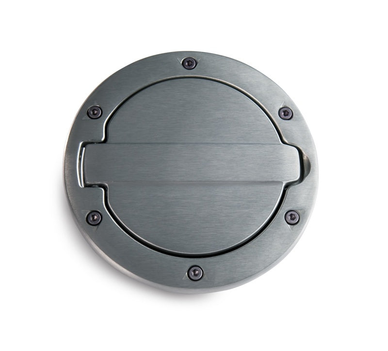 AMP Research 2007-2017 Jeep Wrangler JK 2/4 Door Fuel Door - Brushed - GTR Auto
