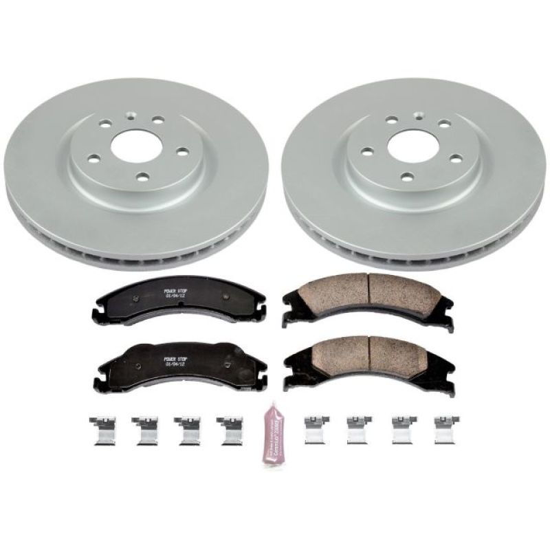 Power Stop 17-18 Ford E-450 Super Duty Rear Z17 Coated Brake Kit