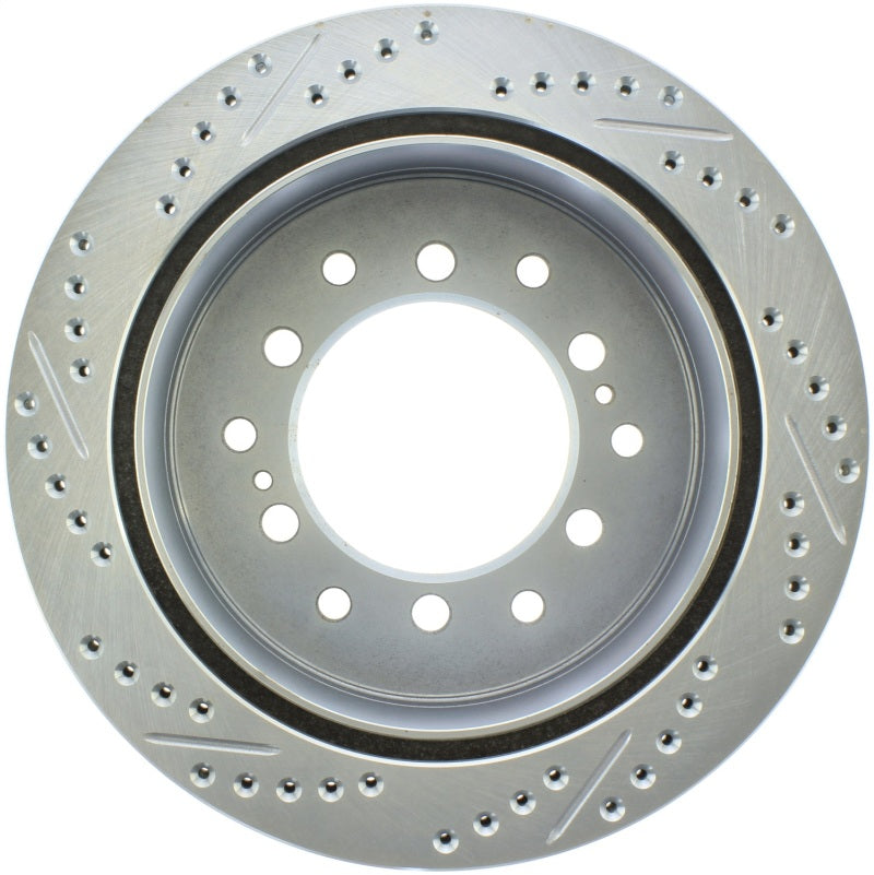 StopTech 10-19 Lexus GX / Toyota 4Runner Select Sport Slotted & Drilled Rear Left Rotor