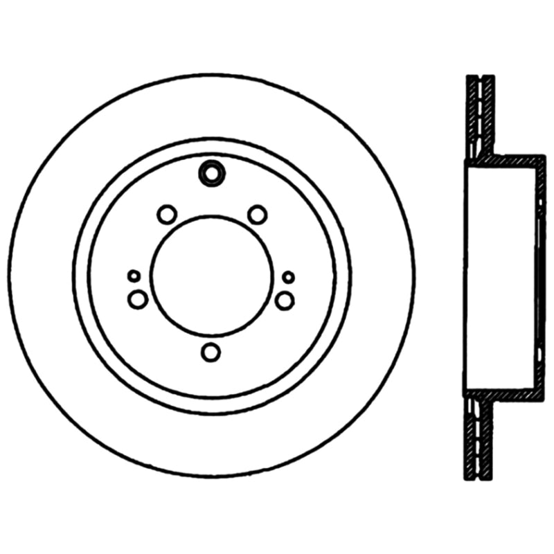 Stoptech 08 Mitsubishi Lancer Evo AWD Rear High Carbon CRYO-STOP Rotor