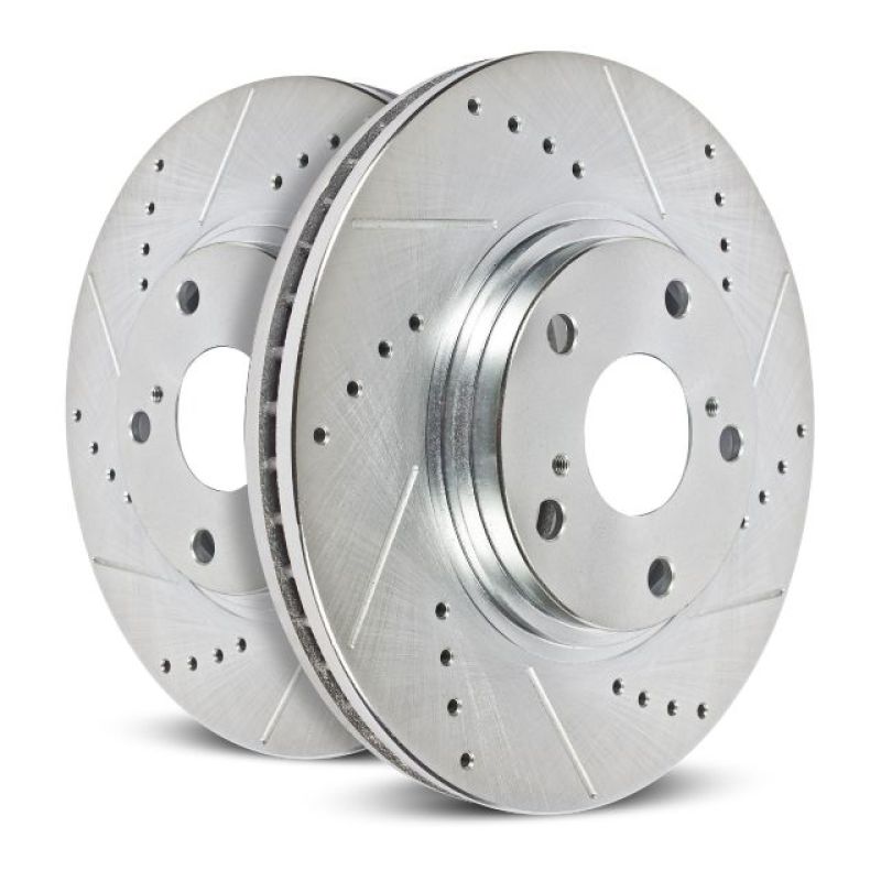Power Stop 92-00 Mitsubishi Montero Rear Evolution Drilled & Slotted Rotors - Pair