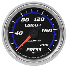 Load image into Gallery viewer, Autometer Cobalt 2-1/16in 200 PSI Mechanical Pressure Gauge