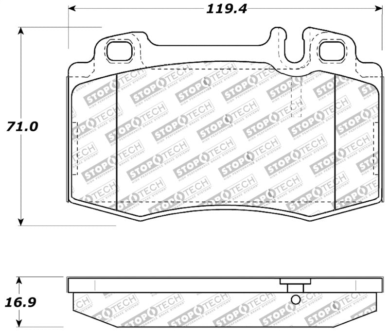 StopTech Performance 94-12/96 Maserati / Mercedes Benz C/E/ML/S/SL Series Front Brake Pads