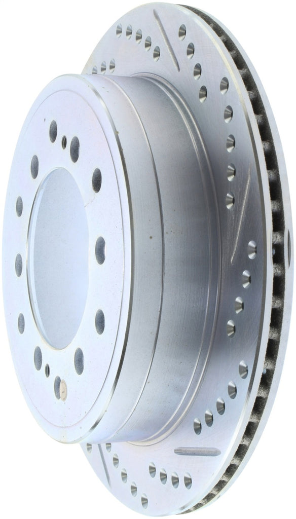 StopTech 10-19 Lexus GX / Toyota 4Runner Select Sport Slotted & Drilled Rear Left Rotor