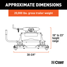 Load image into Gallery viewer, Curt Q20 5th Wheel Hitch w/Roller and GM Puck System Adapter