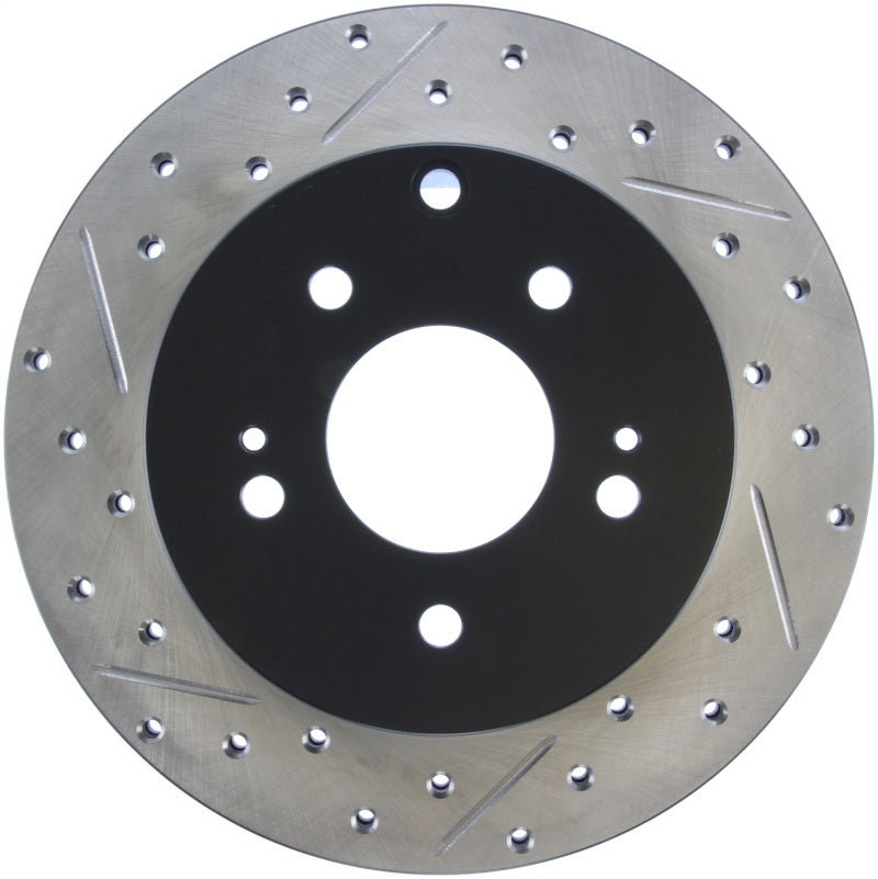 StopTech 06-09 Mitsubishi Eclipse (Exc Turbo) Slotted & Drilled Right Rear Rotor