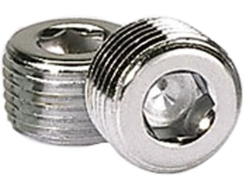 Moroso Chrome Plated Pipe Plugs - 1/2in NPT Thread - 2 Pack