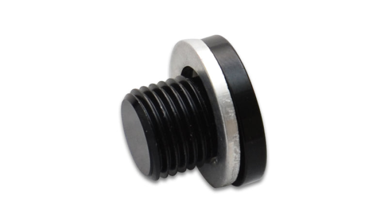 Vibrant M10 x 1.0 Metric Aluminum Port Plug with Crush Washer