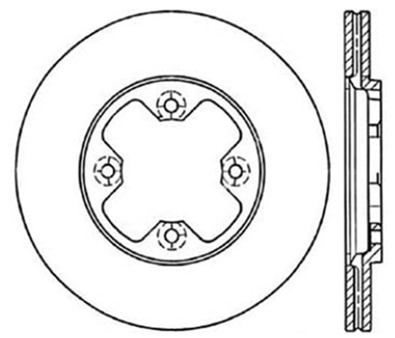 StopTech Nissan 73-78 240Z/260Z/280Z Slotted Cryo Sport Front Left Brake Rotor