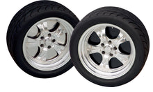 Load image into Gallery viewer, Ridetech 17in Wheelplate Polished Stainless 4.5in 4.75in &amp; 5in on 5 Lug Pattern Set