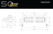 Load image into Gallery viewer, Diode Dynamics 50 In LED Light Bar Single Row Straight - Amber Combo Each Stage Series