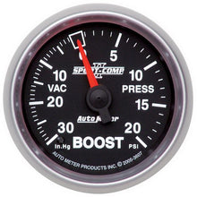 Load image into Gallery viewer, Autometer Sport-Comp II 52mm 30 In Hg/20 psi Mechanical Vacuum/Boost Gauge