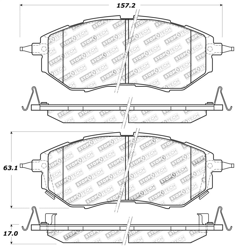 StopTech Performance 05-08 Legacy 2.5 GT Front Brake Pads