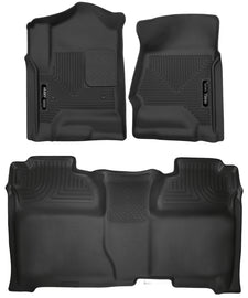 Husky Liners 14-18 Chevrolet Silverado Crew Cab X-Act Contour Front & Second Seat Floor Liners - GTR Auto