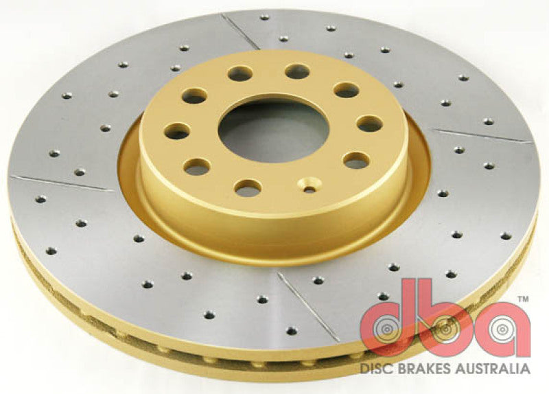 DBA 06-08 Audi A3 / 10/06+ TT / 10/04-10 VW Golf Front Drilled & Slotted Street Series Rotor