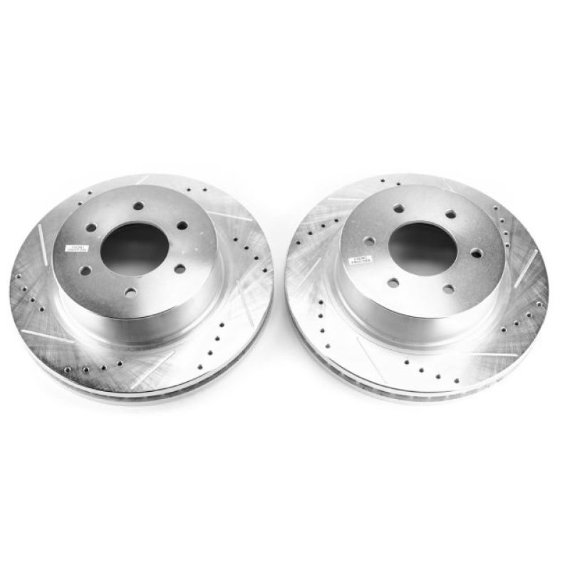 Power Stop 16-22 Nissan Titan XD Front Drilled & Slotted Rotor - Pair