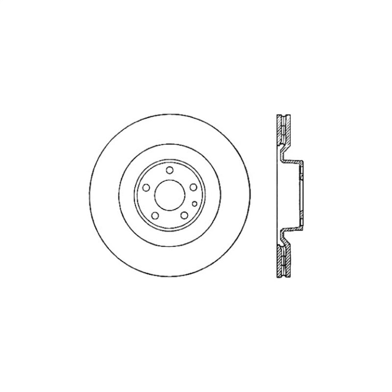 Stoptech 05-10 Audi A8 Quattro Premium High-Carbon Cryo Front Brake Rotor