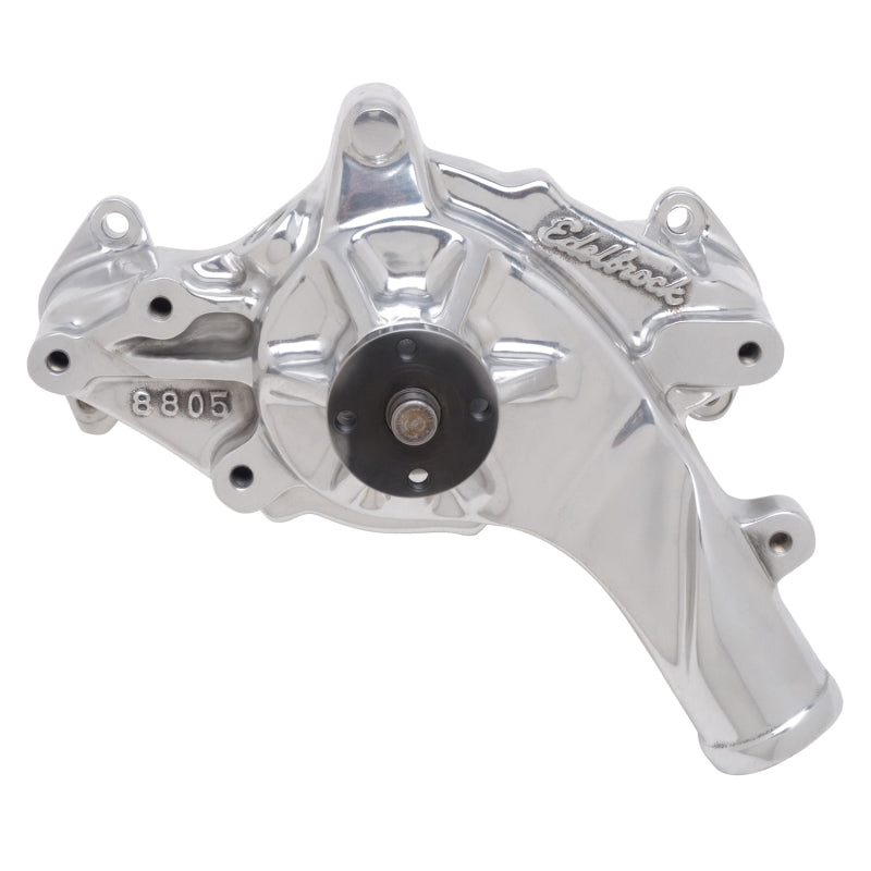 Edelbrock Water Pump High Performance Ford 1965-76 FE V8 Engines Standard Length Polished Finish