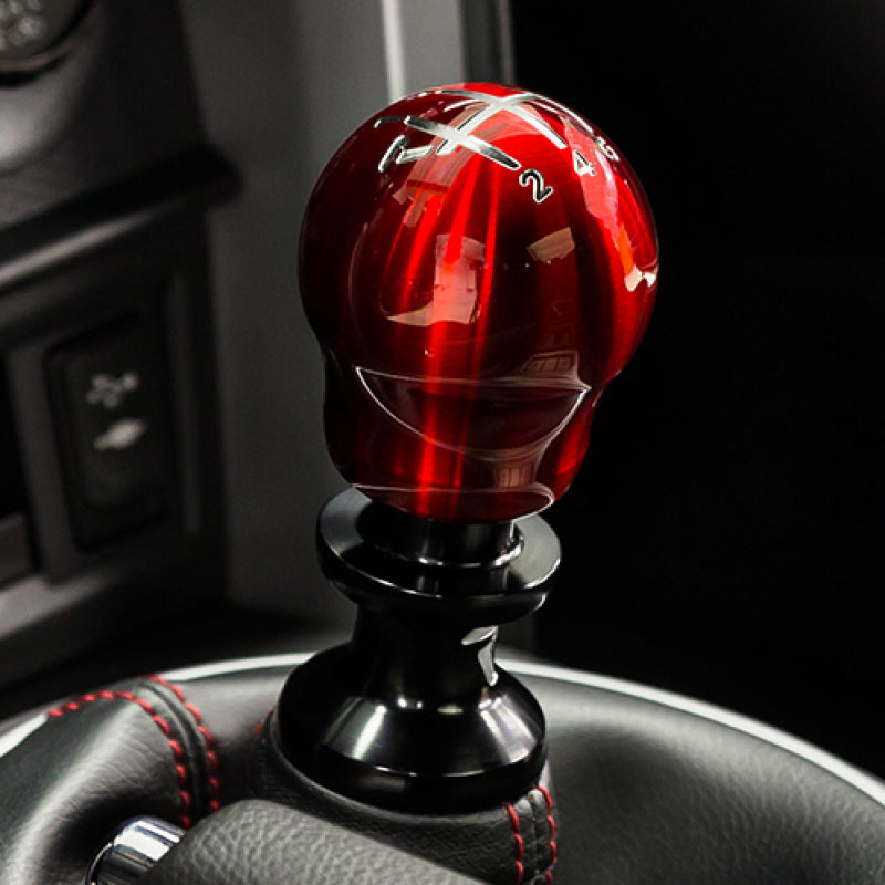 Raceseng Contour Shift Knob (Gate 1 Engraving) Mini R50 / R52 / R53 Adapter - Red Translucent
