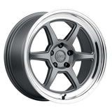 Kansei K14G Roku 18x9in / 5x100 BP / 12mm Offset / 66.56mm Bore - Grey & Machined Lip Wheel