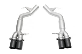 SOUL 12-18 BMW F06 / F12 / F13 M6 Resonated Muffler Bypass Exhaust - 3.5in Strght Cut Satin Blk Tips