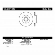 Load image into Gallery viewer, Stoptech 02-04 Ford Focus Cryostop Premium High Carbon Rotor - Front