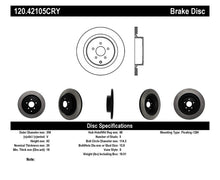 Load image into Gallery viewer, Stoptech 09-13 Infiniti FX50 Rear Premium Cryostop Brake Rotor