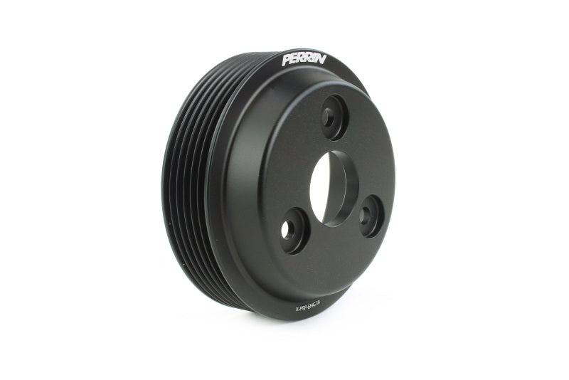 PERRIN 22-25 Subaru WRX / 21-25 Crosstrek / 20-25 LGT/OBXT/FXT Lightweight Water Pump Pulley - Black - GTR Auto