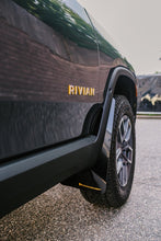 Load image into Gallery viewer, Rally Armor 22-25 Rivian R1T Black UR Mud Flap w/Tangerine Scream Logo