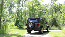 Load image into Gallery viewer, Corsa 2018-2025 Jeep Wrangler JL 2.5in Dual Rear Exit Black Tips Sport Axle-Back Exhaust