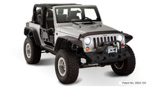 Load image into Gallery viewer, Bushwacker 07-18 Jeep Wrangler Flat Style Flares 4pc Fits 2-Door Sport Utility Only - Black