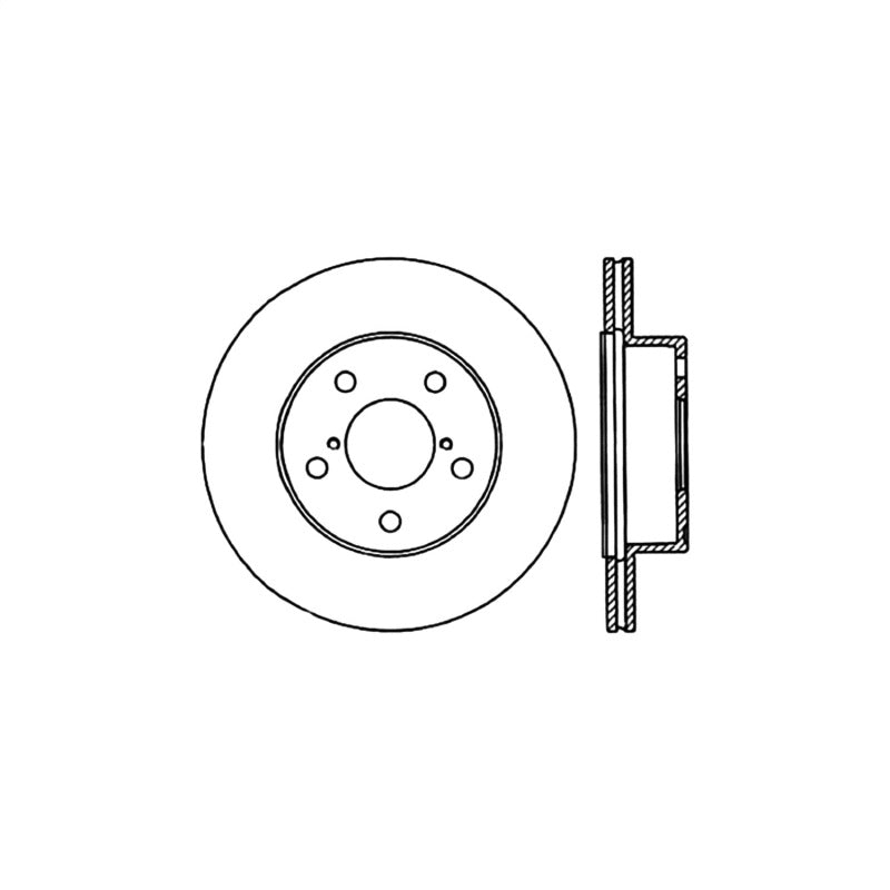 Stoptech 04 STi Rear High Carbon CRYO-STOP Rotor