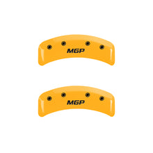 Load image into Gallery viewer, MGP 4 Caliper Covers Engraved Front &amp; Rear MGP Yellow Finish Black Char 2003 Honda Element