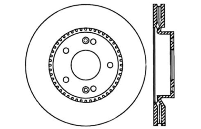 StopTech 03-08 Hyundai Tiburon / 06-09 Kia Optima Drilled Left Front Rotors