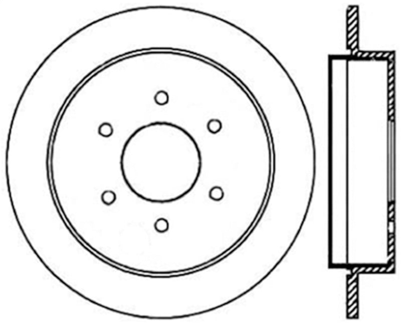 StopTech 03-09 Infiniti QX4/QX56 / 04-09 Nissan Armada Cryo Slotted Rear Right Rotor